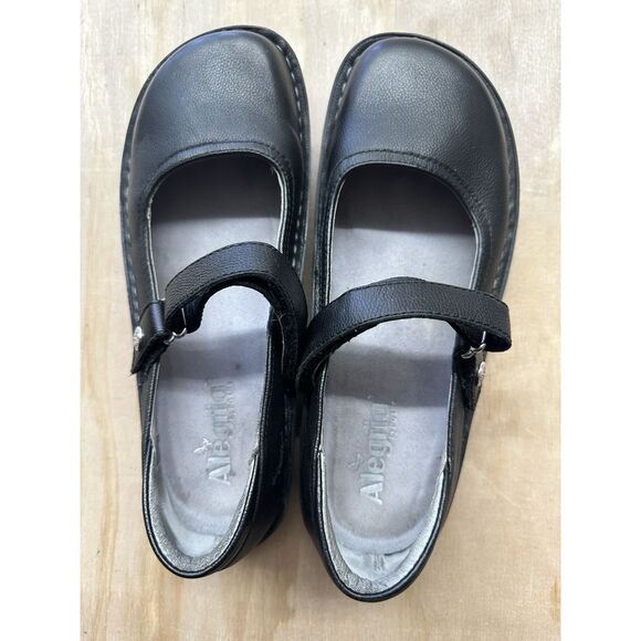 Algeria Mary Jane Loafers Leather Women’s 39 Black - Picture 1 of 6